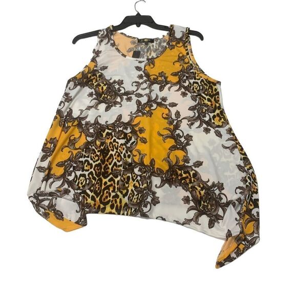 Chainlink Patterned Multicolored Asymmetrical Tank - Picture 2 of 5